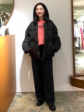 「Aresense（アーセンス）のアイテム（ジャケット/アウター）」を使った、FREAK'S STORE HEAD OFFICE WOMENさん（レディース・158cm）の冬コーディネート