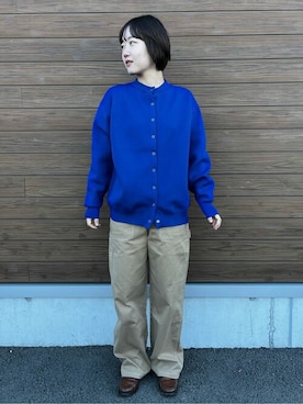 「アイテム（カーゴパンツ、イエロー系）」を使った、FREAK'S STORE HEAD OFFICE WOMENさん（レディース・156cm）の冬コーディネート