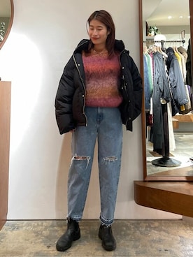 「Aresense（アーセンス）のアイテム（ジャケット/アウター）」を使った、FREAK'S STORE HEAD OFFICE WOMENさん（レディース・160cm）の冬コーディネート