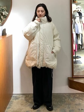 「Aresense（アーセンス）のアイテム（ジャケット/アウター）」を使った、FREAK'S STORE HEAD OFFICE WOMENさん（レディース・158cm）の冬コーディネート
