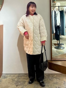 「Aresense（アーセンス）のアイテム（ジャケット/アウター）」を使った、FREAK'S STORE HEAD OFFICE WOMENさん（レディース・156cm）の冬コーディネート