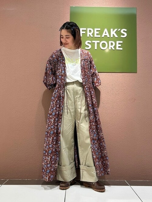 FREAK'S STORE チノパン ロールアップチノ / タック ワイド