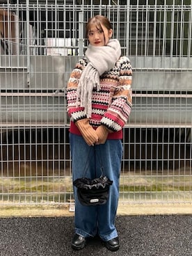 「マフラーコーデ」｜「アイテム（パンツ）」を使った、FREAK'S STORE HEAD OFFICE WOMENさん（レディース・163cm）の秋コーディネート