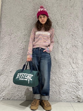 「アイテム（ドラムバッグ）」を使った、はなほさん（レディース・161cm）の秋コーディネート