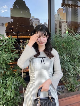 「ブルべ夏」｜「アイテム（ブーツ）」を使った、Eri.さん（レディース・158cm）の冬コーディネート