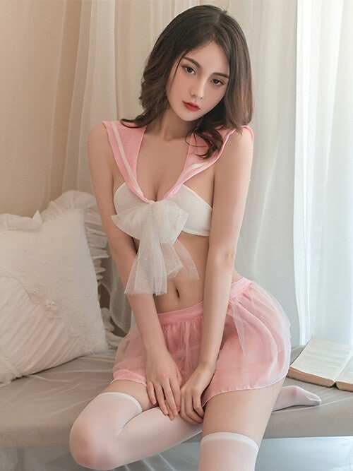 コスプレ シースルー セーラー服 ランジェリー レディース