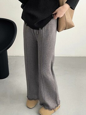 「OSYAREVO（オシャレボ）のアイテム（パンツ）」を使った、OSYAREVOさん（レディース・166cm）の冬コーディネート