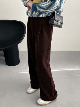 「OSYAREVO（オシャレボ）のアイテム（パンツ）」を使った、OSYAREVOさん（レディース・166cm）の冬コーディネート