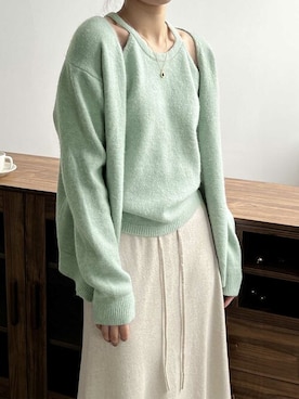 「ミントグリーン」｜OSYAREVOさん（レディース・166cm）の秋コーディネート