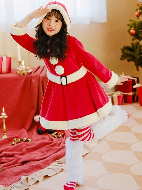 ピンクサンタミニワンピース❇︎クリスマスパーティーコスプレ用