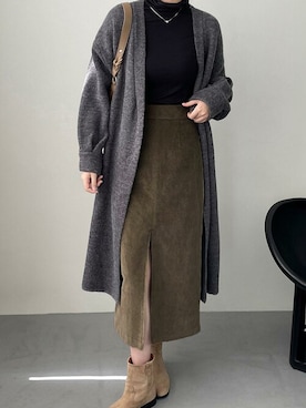 「大人可愛い、冬」｜OSYAREVOさん（レディース・166cm）の冬コーディネート