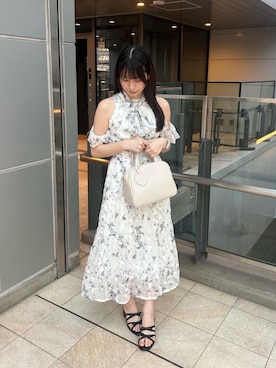 「アイテム（ワンピース/ドレス）」を使った、マジェスティックレゴン横浜ジョイナス店スタッフさん（レディース・155cm）の夏コーディネート