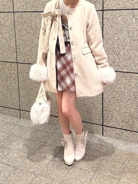 「骨格ナチュラル」｜マジェスティックレゴン横浜ジョイナス店スタッフさん（レディース・155cm）の冬コーディネート