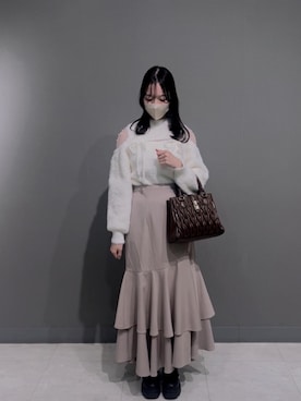 マジェスティックレゴン横浜ジョイナス店スタッフさん（レディース・154cm）の冬コーディネート