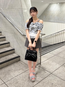 マジェスティックレゴン横浜ジョイナス店スタッフさん(レディース・155cm)の夏コーディネート