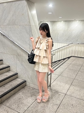 「ミニ」｜マジェスティックレゴン横浜ジョイナス店スタッフさん（レディース・155cm）の夏コーディネート
