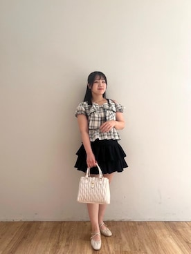 「アイテム（パンプス）」を使った、Ayumiさん（レディース・150cm）の夏コーディネート