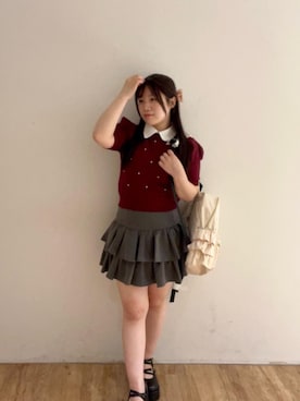 「アイテム（バックパック/リュック）」を使った、Ayumiさん（レディース・150cm）の秋コーディネート