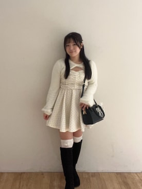 「アイテム（ボストンバッグ）」を使った、Ayumiさん（レディース・150cm）の秋コーディネート