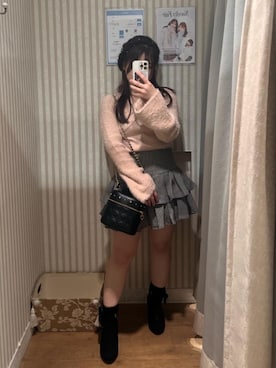 「アイテム（ハンチング/ベレー帽）」を使った、Ayumiさん（レディース・150cm）の秋コーディネート