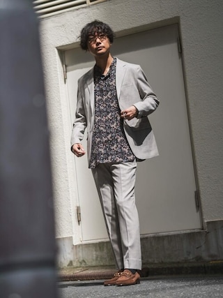 SUPER 120's ウール サキソニー 2ボタン ジャケット【セットアップ