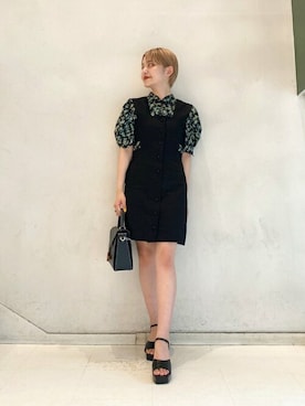 「LILY BROWN（リリーブラウン）のアイテム（ジャンパースカート）」を使った、USAGI ONLINEさん（レディース・153cm）の夏コーディネート