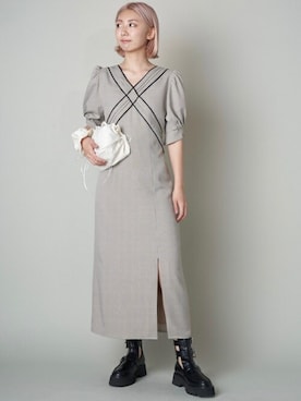 「アイテム（ワンピース、その他）」を使った、USAGI ONLINEさん（レディース・163cm）の冬コーディネート