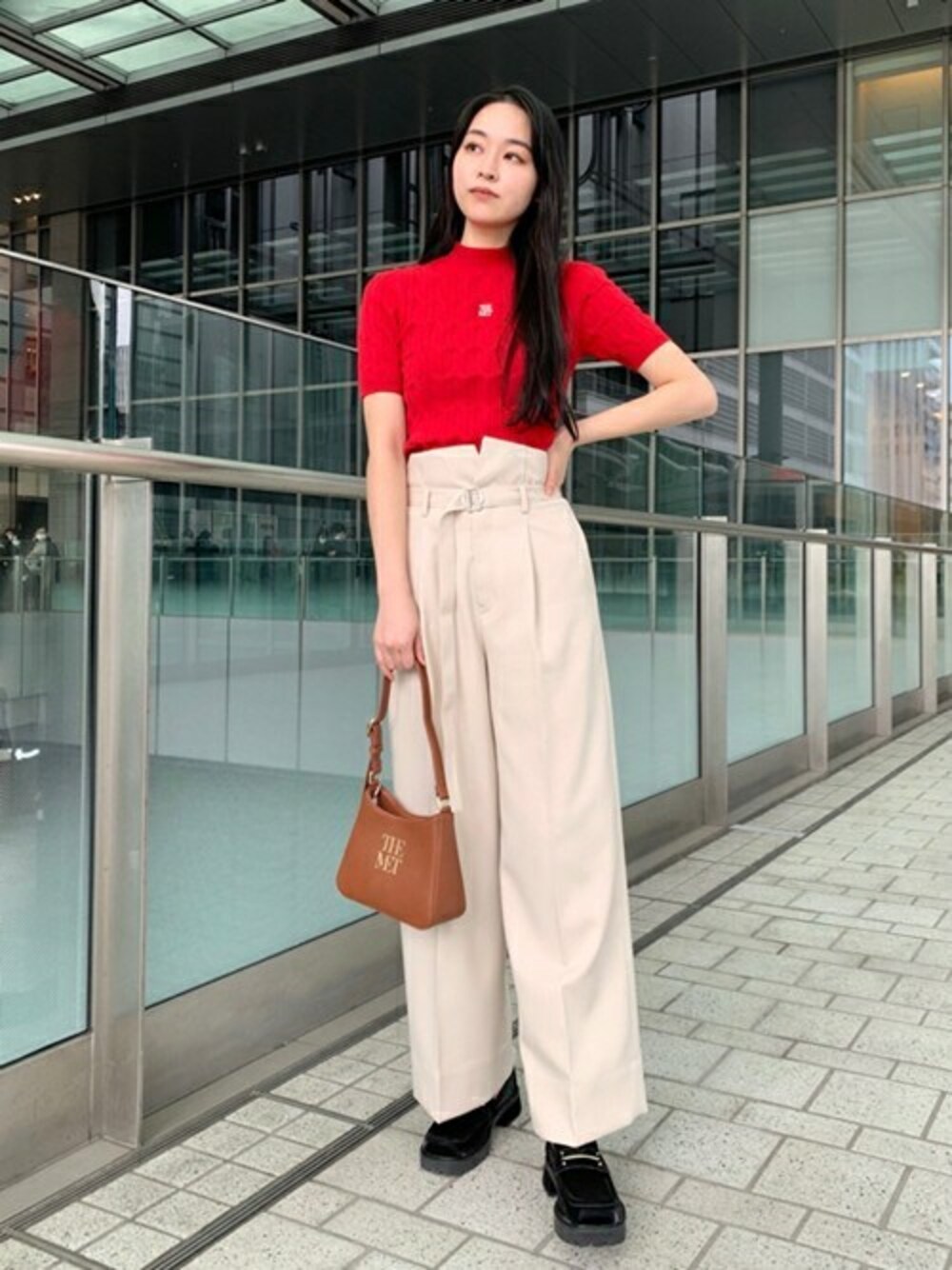 2016AW 工ンフォルドハイウエストウールワイドパンツ ENFOLD 