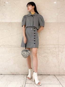 ジャケット/アウター（グレー系）を使った「クロップド丈」の人気