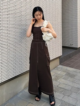 「LILY BROWN（リリーブラウン）のアイテム（その他トップス）」を使った、USAGI ONLINEさん（レディース・161cm）の夏コーディネート