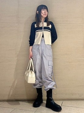 「Lily Brown」｜「アイテム（ジャージ）」を使った、USAGI ONLINEさん（レディース・156cm）の夏コーディネート