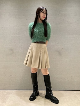 「LILY BROWN（リリーブラウン）のアイテム（その他パンツ）」を使った、USAGI ONLINEさん（レディース・159cm）の秋コーディネート