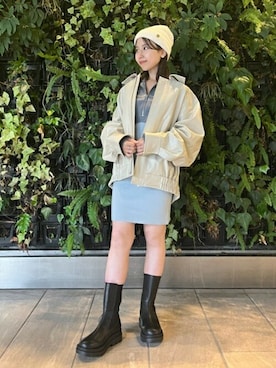 「Lily Brown」｜「アイテム（ブルゾン）」を使った、USAGI ONLINEさん（レディース・147cm）の秋コーディネート