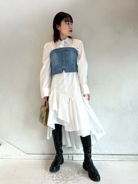 「LILY BROWN（リリーブラウン）のアイテム（その他トップス）」を使った、USAGI ONLINEさん（レディース・154cm）の冬コーディネート