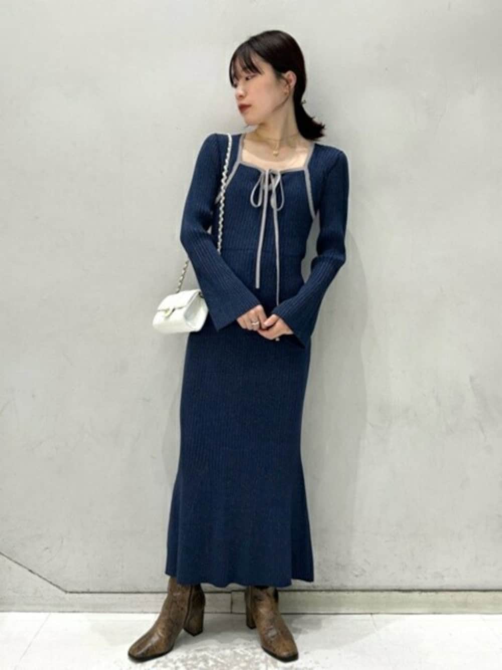 LILY BROWN（リリーブラウン）の「ラメリブニットワンピース（ワンピース）」 - WEAR