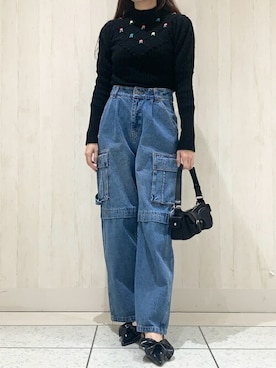 「LILY BROWN（リリーブラウン）のアイテム（その他パンツ）」を使った、USAGI ONLINEさん（レディース・164cm）の冬コーディネート