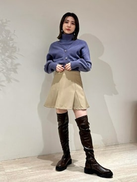 「LILY BROWN（リリーブラウン）のアイテム（その他パンツ）」を使った、USAGI ONLINEさん（レディース・160cm）の冬コーディネート