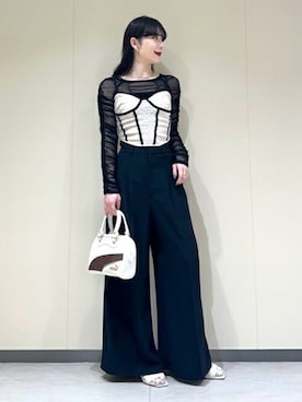 「LILY BROWN（リリーブラウン）のアイテム（キャミソール）」を使った、USAGI ONLINEさん（レディース・161cm）の春コーディネート
