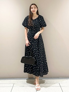「アイテム（ボストンバッグ）」を使った、USAGI ONLINEさん（レディース・165cm）の春コーディネート