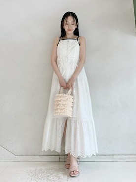 「LILY BROWN（リリーブラウン）のアイテム（キャミソール）」を使った、USAGI ONLINEさん（レディース・154cm）の夏コーディネート