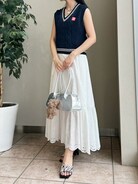 新品タグ付き リリーブラウン フロントオープンボリュームキャミワンピース LILY BROWN（リリーブラウン）の「フロントオープンボリューム
