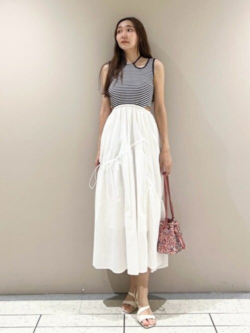 セール】カットコンビドロストワンピース（ワンピース）｜LILY BROWN  