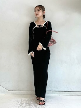 「アイテム（イヤリング）」を使った、USAGI ONLINEさん（レディース・148cm）の夏コーディネート