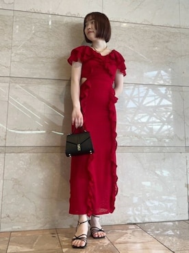 「LILY BROWN（リリーブラウン）のアイテム（サンダル）」を使った、USAGI ONLINEさん（レディース・157cm）の夏コーディネート