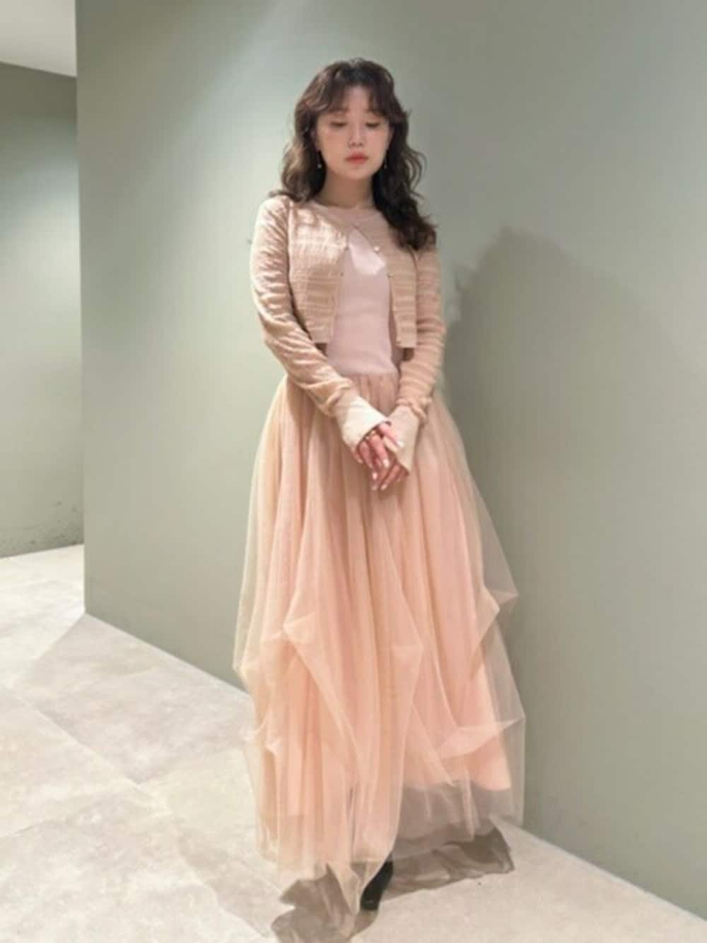 【新品未使用タグ付き】 LILY BROWN シアー ニットカーディガン ピンク Lily Brown - 未使用 25SS LILY BROWN リリーブラウン