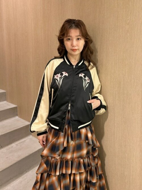 希少KEITA MARUYAMA スカジャン ブラウン水色 vintage KEITA MARUYAMA