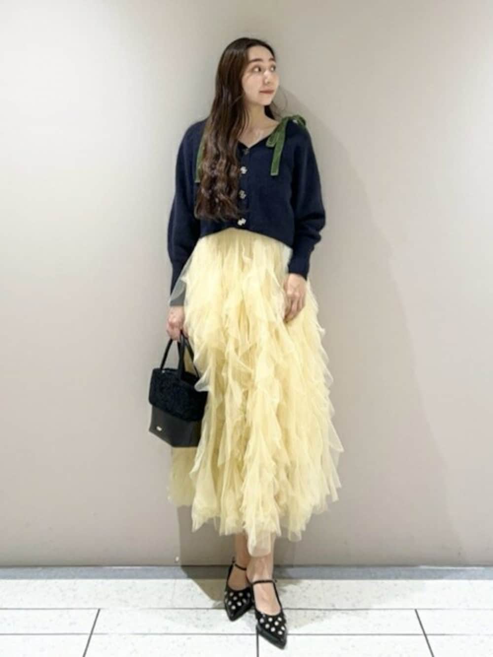 WEB限定カラー】【LILY BROWN×KEITA MARUYAMA】ラッフルチュールドレス