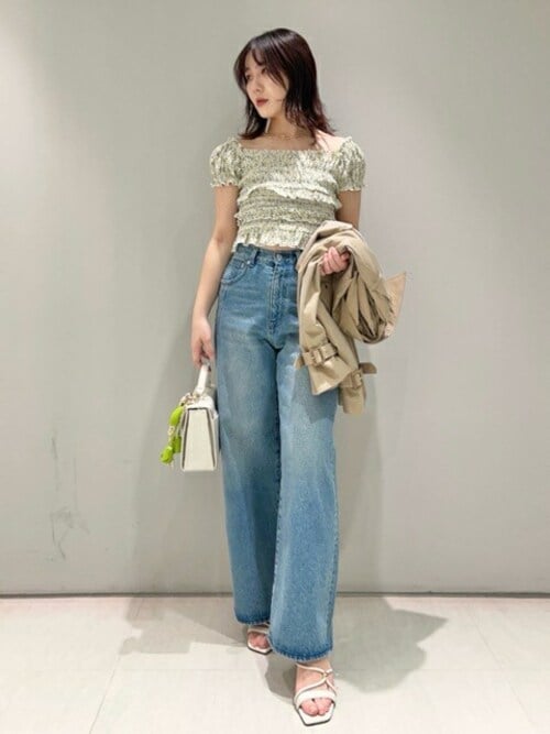 LILY BROWN シャーリングフリルトップス LILY BROWN｜シャーリングフリルトップス | Rakuten Fashion