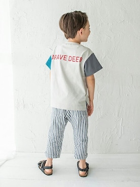 「バックプリント」｜BRANSHESさん（キッズ・110cm）の冬コーディネート