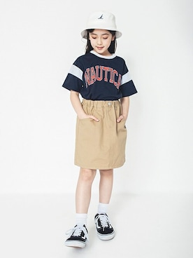 「アイテム（スカート）」を使った、BRANSHESさん（キッズ・127cm）の春コーディネート